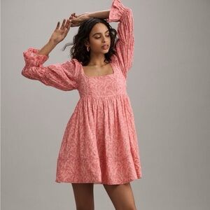 PILCRO By Anthropologie Long-Sleeve Babydoll Dress Women's Size xxs